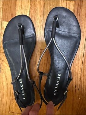 Coach leather sandals